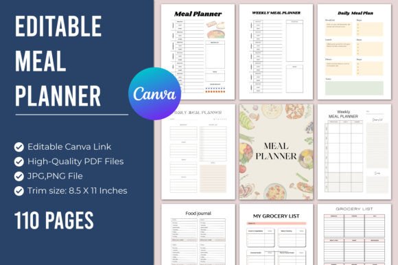 Download Meal Planner Canva Interior - Meal planner Collection