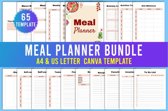 Download Meal Planner Bundile Canva Templates - Meal planner Collection