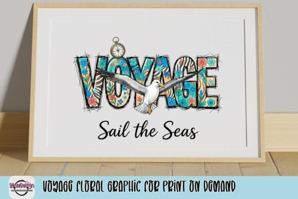 Download Voyage Floral Graphic for Print on Demand - Print on demand Collection