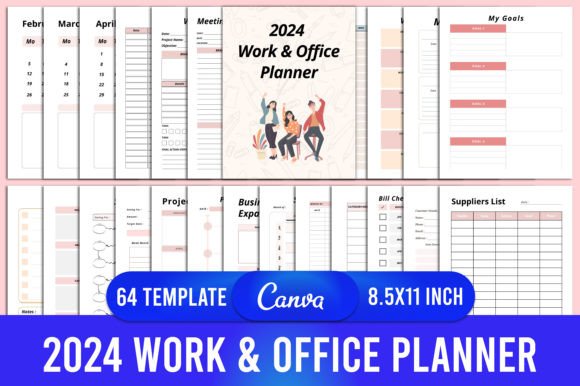 Download 2024 Work &amp; Office Planner Canva - Office planner Collection