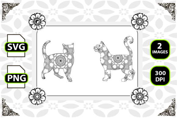 Download Cat Mandala Coloring Pages 21-22 - Coloring pages Collection